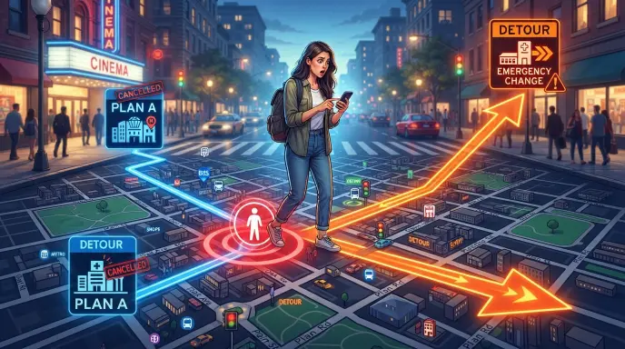 Emergency Detour Lines for Changing Casual Plans